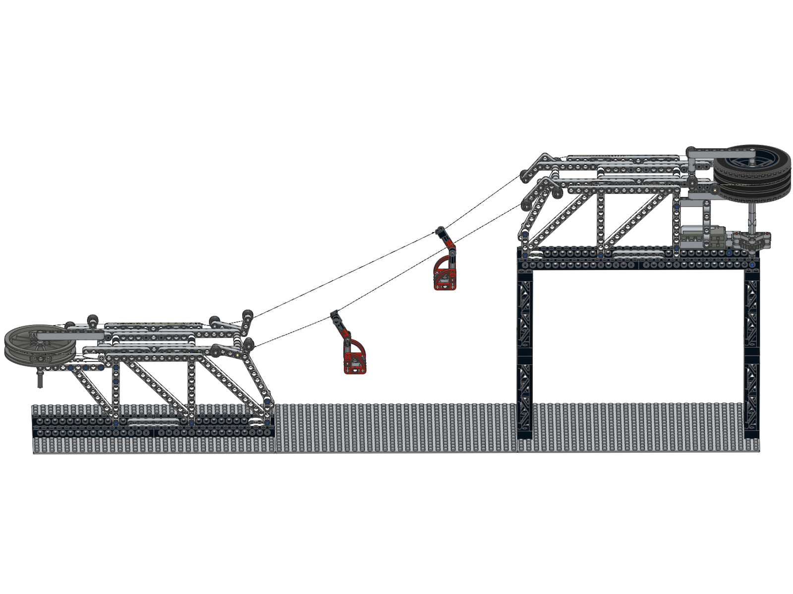 1600x1200 lego moc motorized ski lift