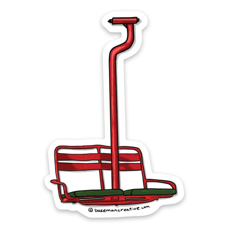794x794 Red Chair Chair Lift Skiing Sticker Etsy