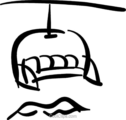 480x459 Chair Lift Royalty Free Vector Clip Art Illustration