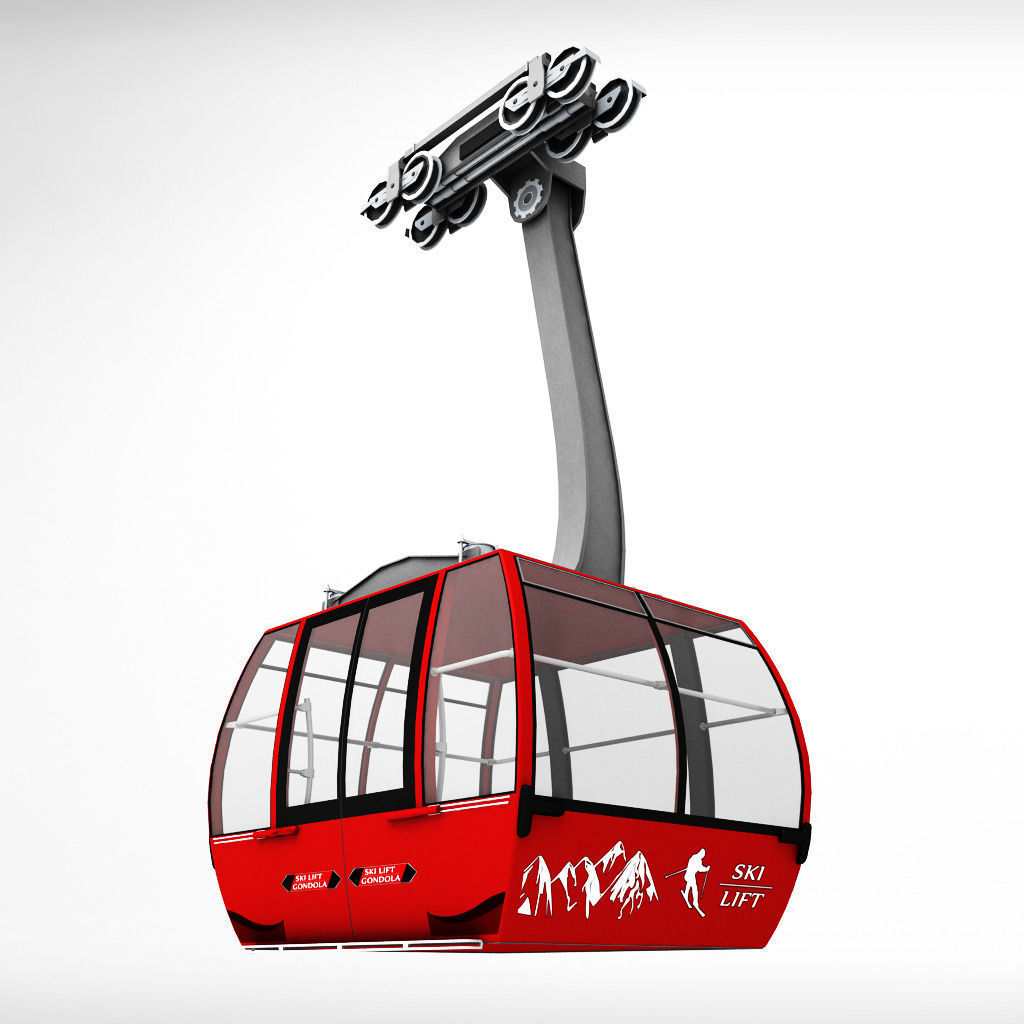 1024x1024 Ski Lift Gondola Cable Car Cgtrader