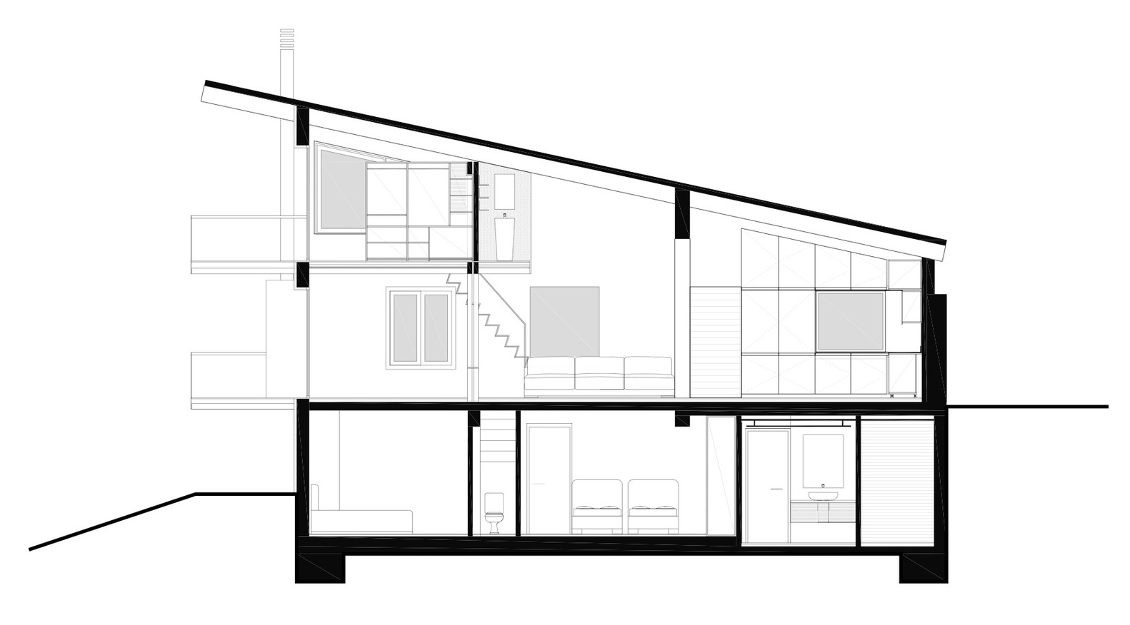 1582x876 Gallery Of Chalet Inside An Existing Awarded Cell Kokosalaki