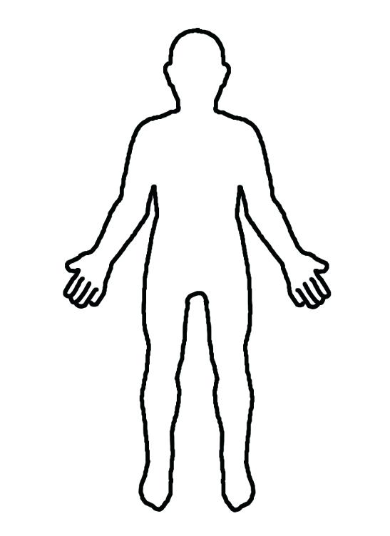 547x752 Body Outline Clip Art Library Body Outline License Personal Use