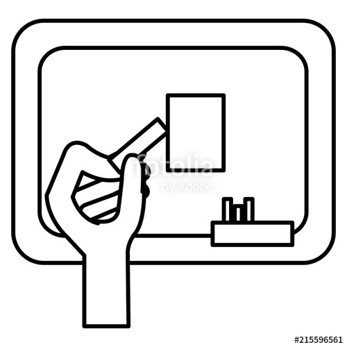 500x500 Hand Drawing In Chalkboard With Chalk Stock Image And Royalty