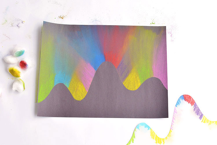 750x500 Beautiful Northern Lights Chalk Art For Kids