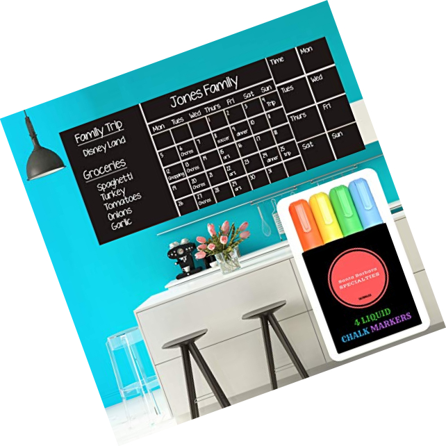 642x642 wall calendar chalkboard dry erase calendar