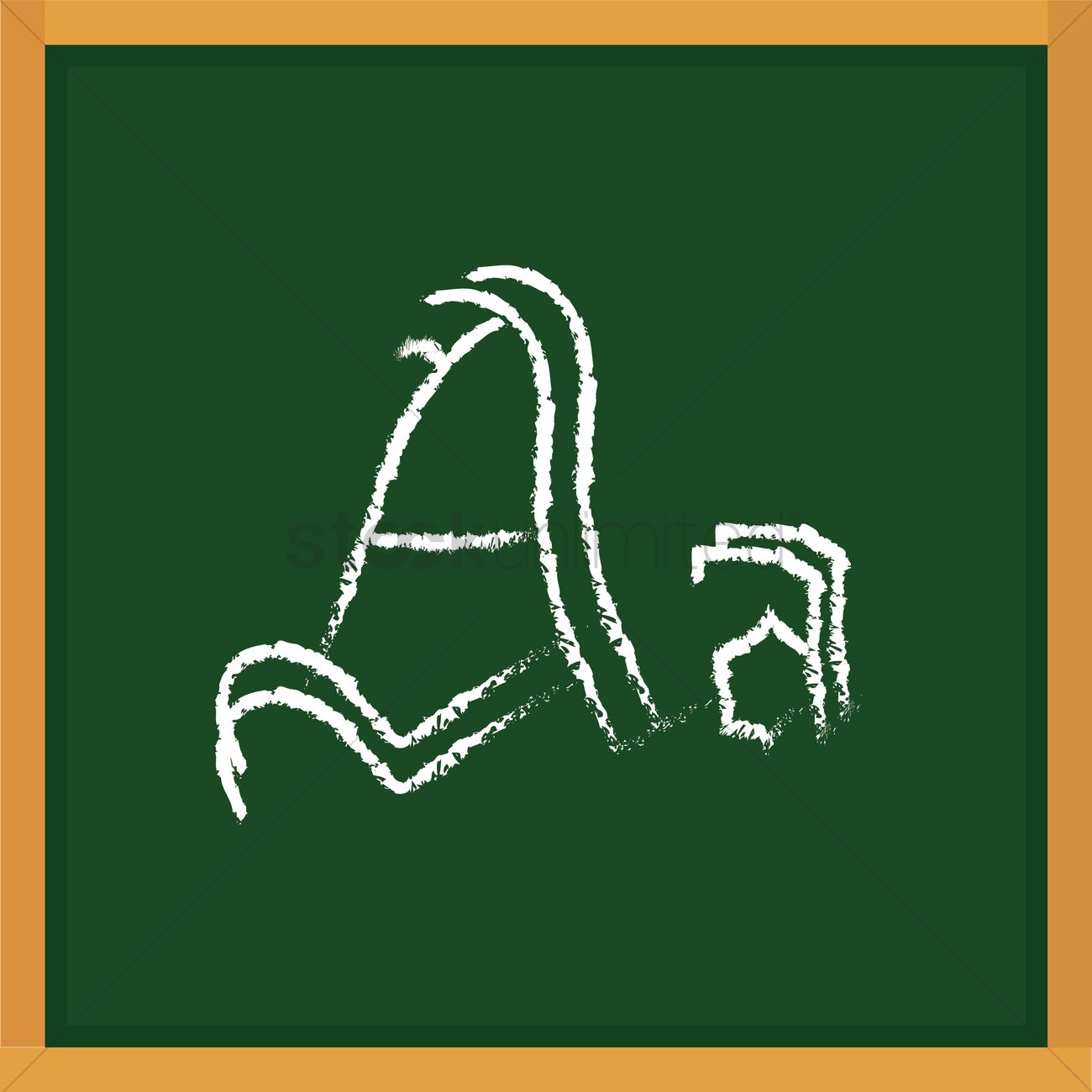 1300x1300 Alphabets Drawn On Chalkboard Vector Image