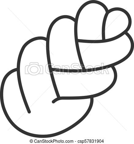 437x470 black isolated outline icon of braid bread on white background