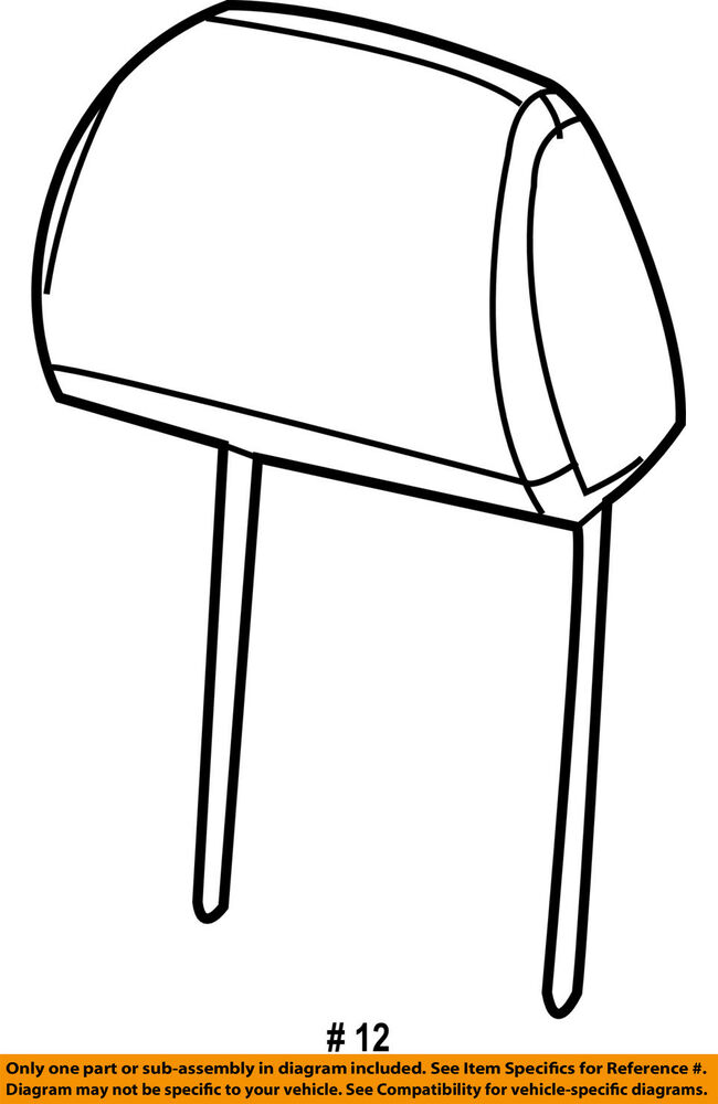 650x1000 dodge chrysler oem challenger front seat headrest head rest