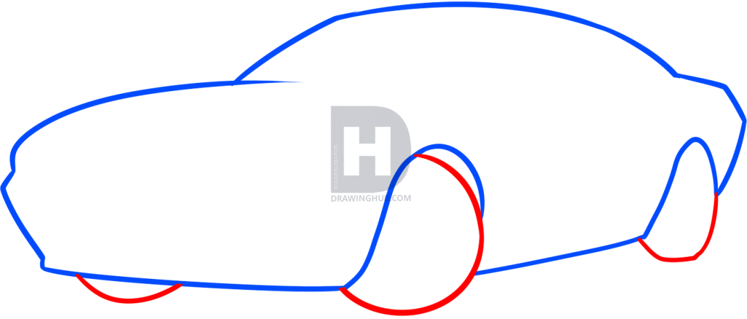 1080x462 how to draw a dodge challenger, step