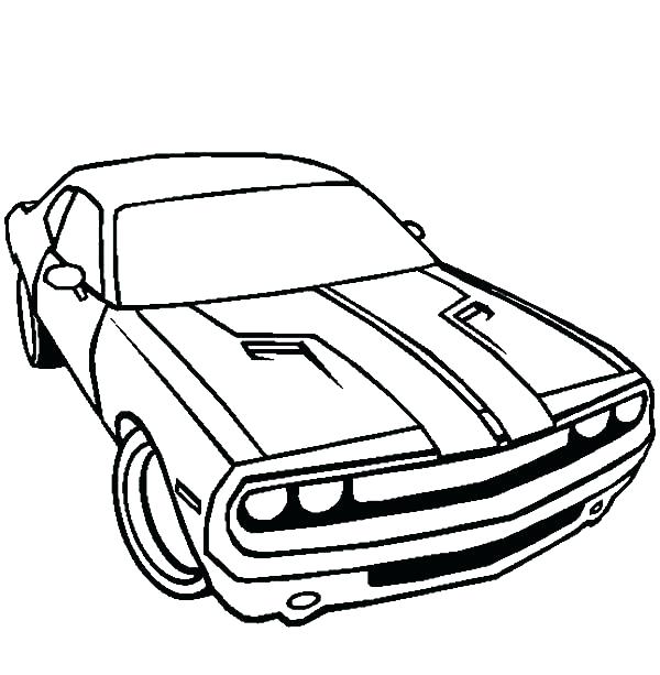 600x613 dodge challenger coloriages