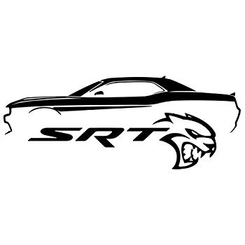 350x350 cs challenger hellcat srt wall decal long car