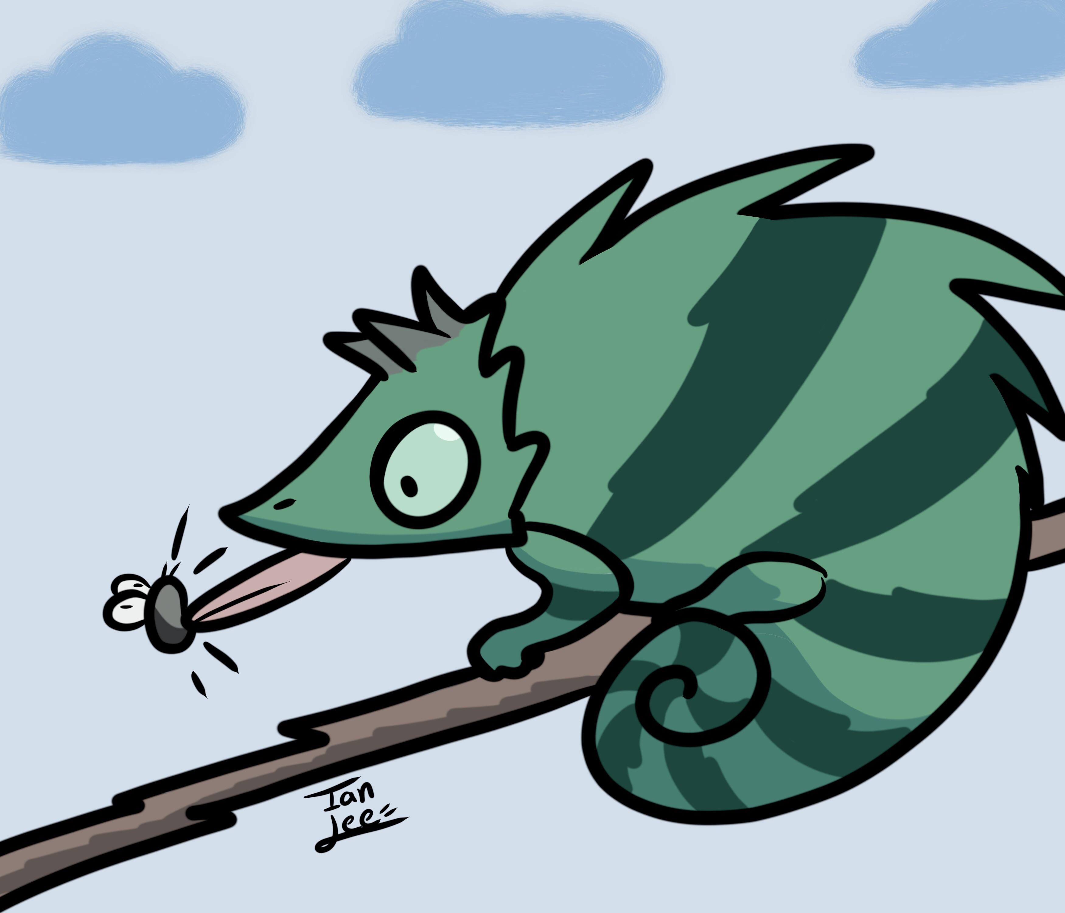 3500x3000 Chameleon Drawing