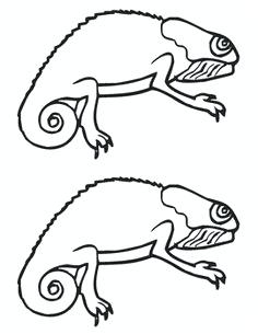236x305 chameleon cut out template vintage chameleon lizard skeleton