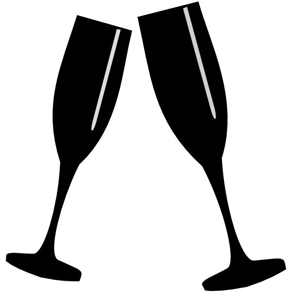 600x600 Collection Of 'champagne Bottle Silhouette' Download More Than