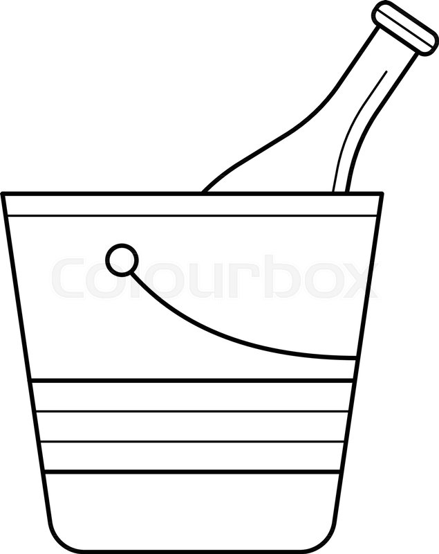635x800 Ice Bucket Vector Line Icon Isolated Stock Vector Colourbox