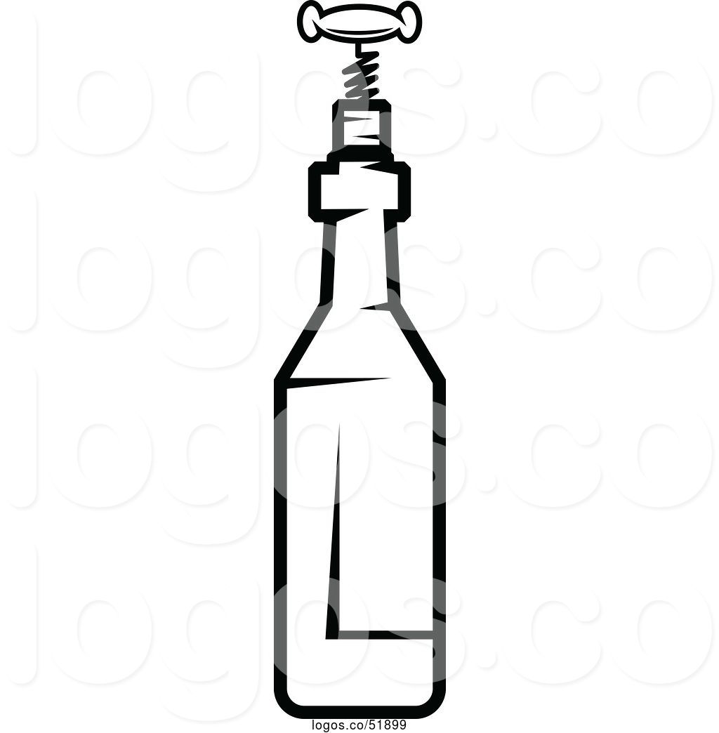 1024x1044 Logo Of Black And White Champagne Bottle And Corkscrew