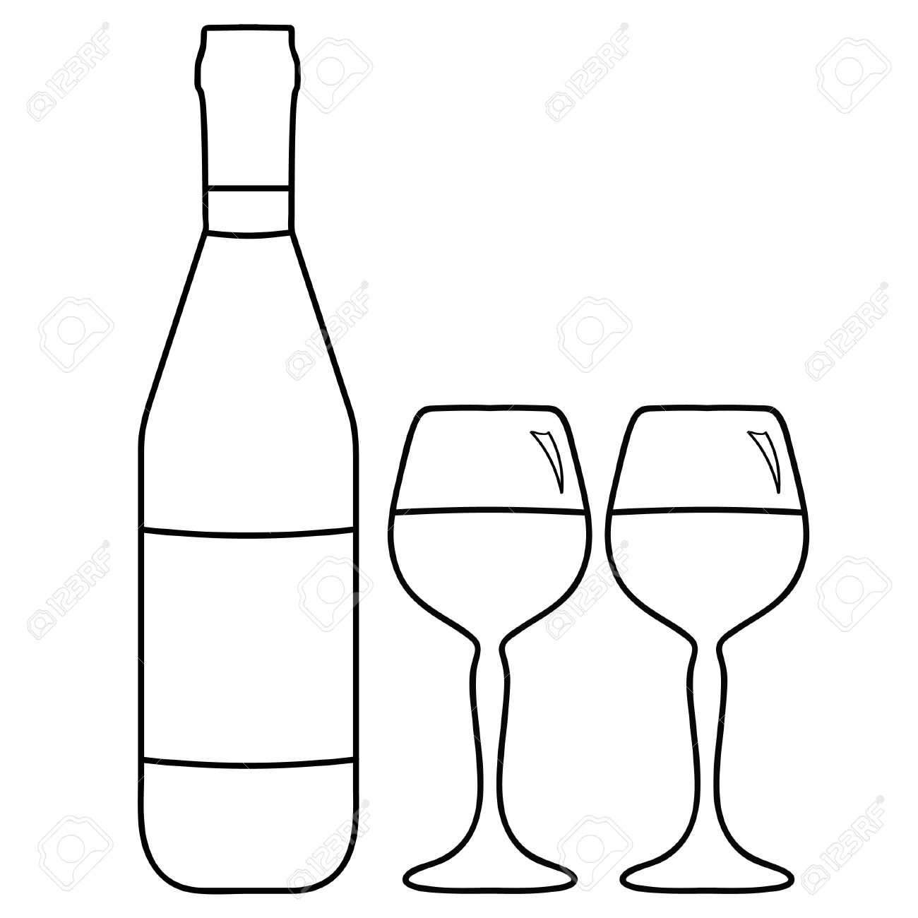 1300x1300 Wine Drawing Free Download