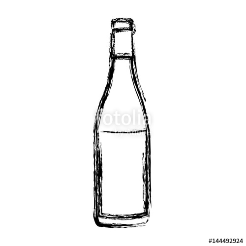500x500 Blurred Silhouette Champagne Bottle With Label Vector Illustration