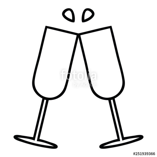 Champagne Flute Drawing | Free download on ClipArtMag