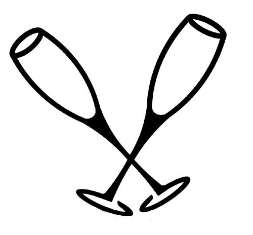 500x464 Pictures Of Champagne Glasses Clipart