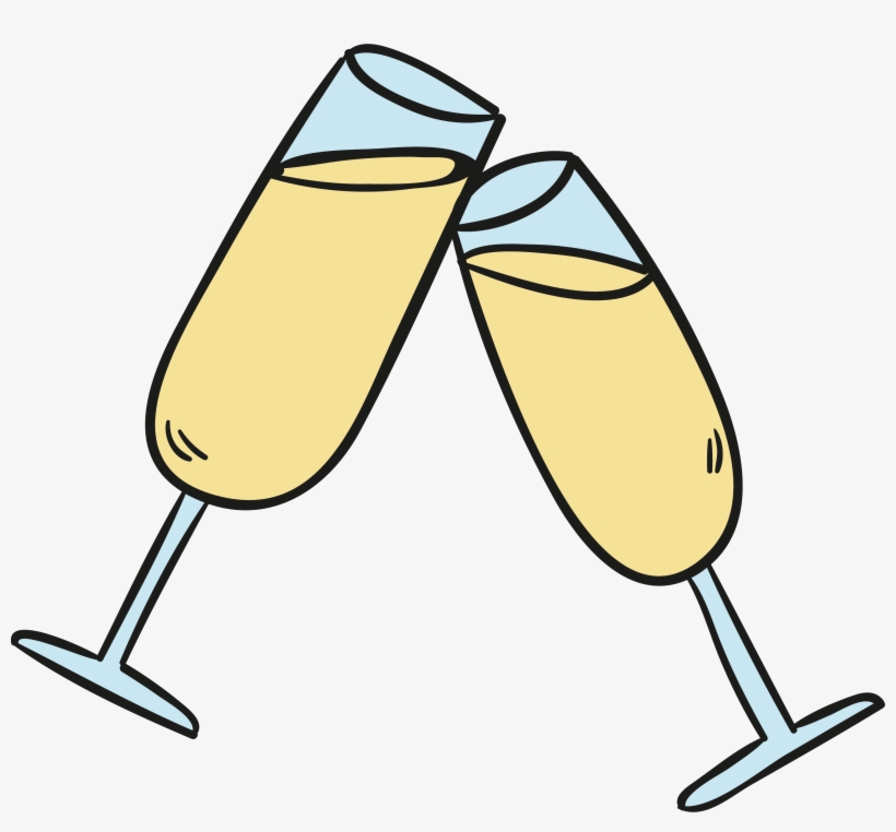 820x762 Png Black And White Champagne Drawing Cartoon