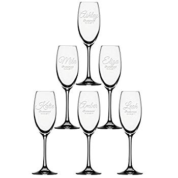 350x350 champagne flute, bridesmaid champagne glass