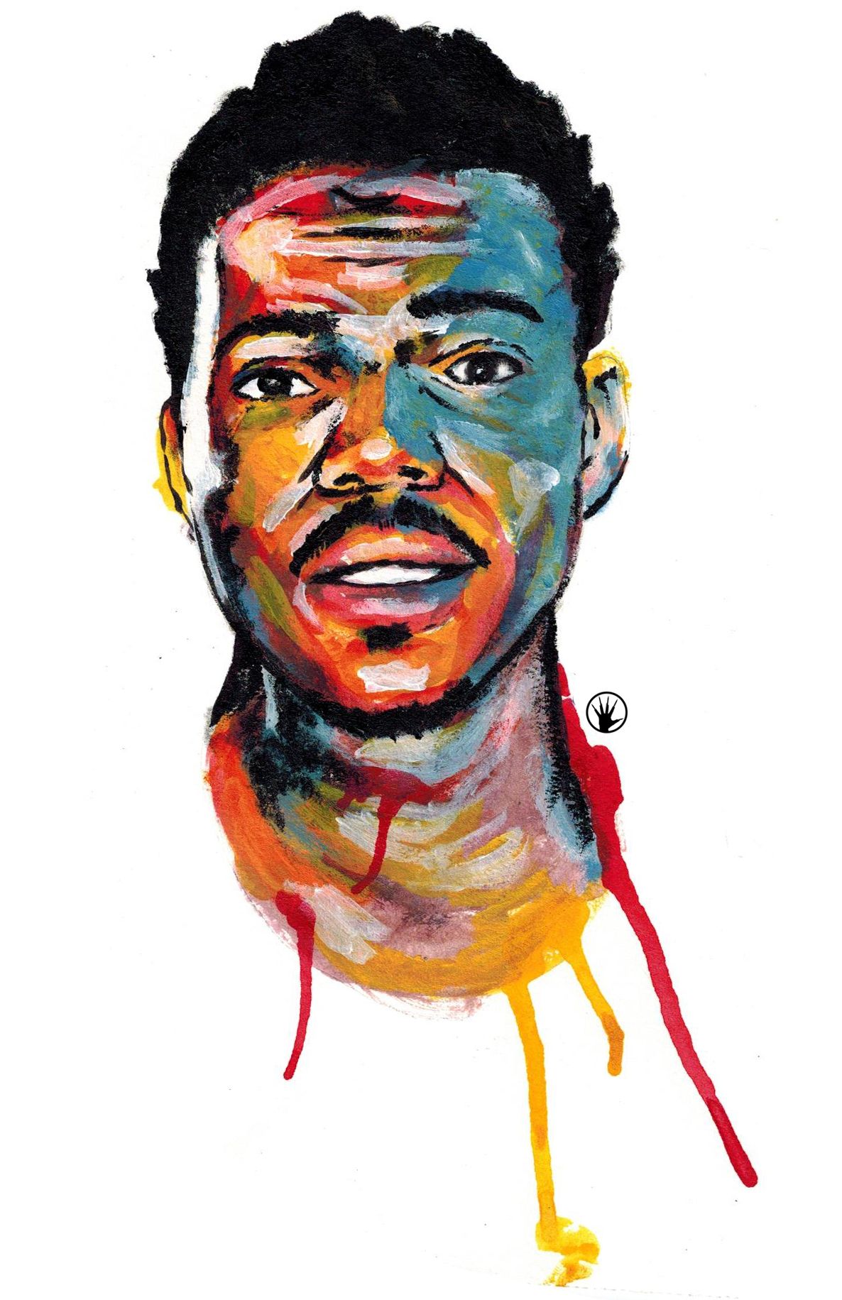 1186x1831 pencilfingerz painting of chance the rapper art