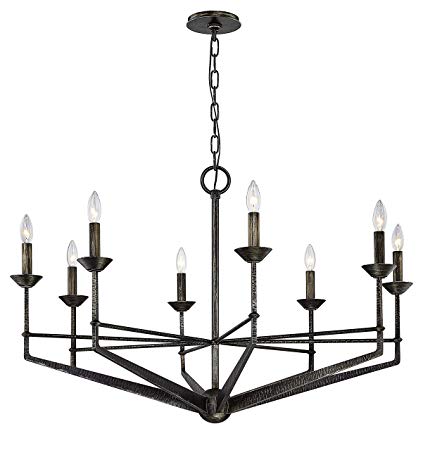 423x450 Troy Lighting Glasgow Chandelier, Light Pompeii Silver