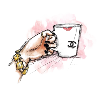 400x400 Download Free Png Cup Chanel Illustration Drawing Png Download