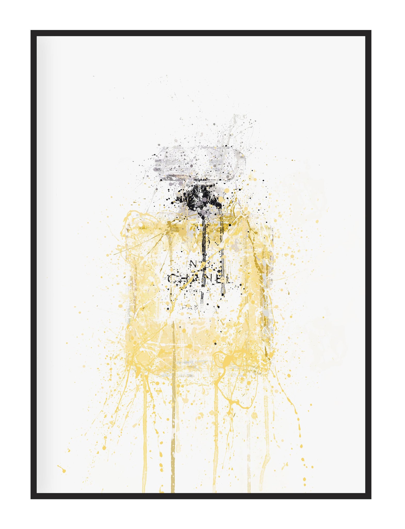 1570x2048 framed fragrance perfume bottle print 'liquid gold' we love prints
