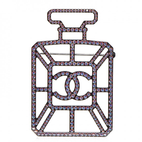 560x560 chanel ruthenium crystal perfume bottle cc brooch iridescent blue