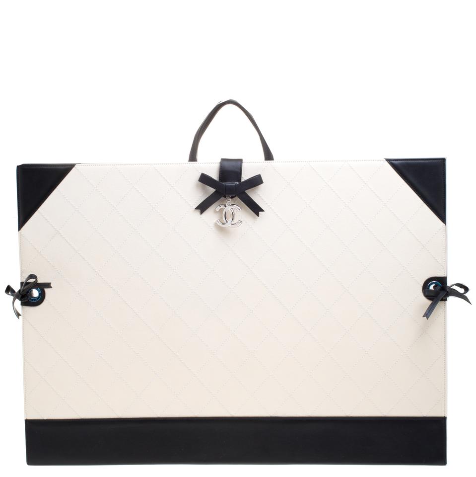 959x960 Chanel Creamlack Quilted Caviar Drawing Portfolio Cream Leather