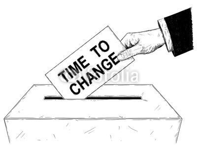 400x306 Vector Artistic Pen And Ink Drawing Illustration Of Voters