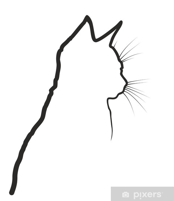 606x700 Sketch Of Cat Sticker We Live To Change