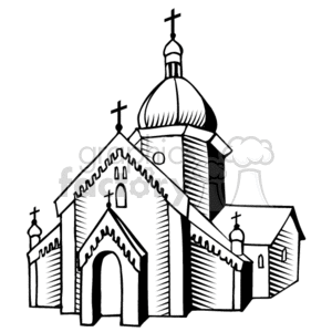 300x300 drawing of a cathedral clipart royalty free clipart