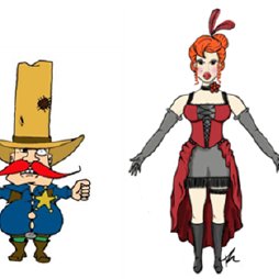 254x254 Character Concept Art Of A Sheriff And A Barmaid Model Download