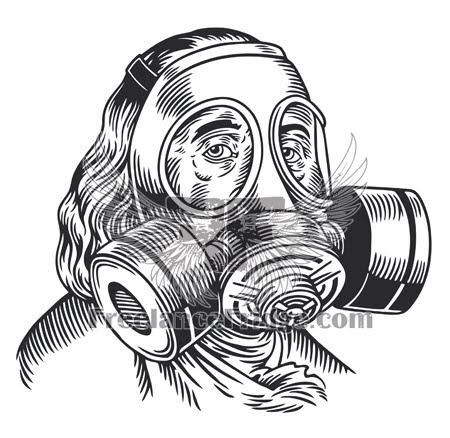 450x438 T Shirt Design Ben Franklin Gas Mask Freelance Fridge