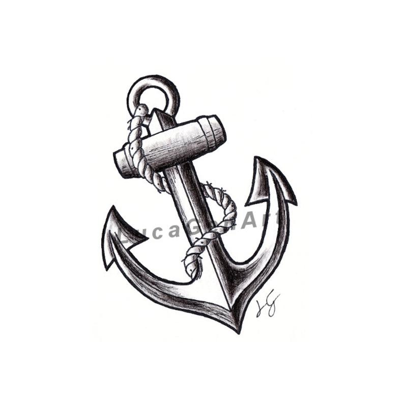 794x794 Anchor Handmade Drawing Instant Download Digital Print Made Etsy