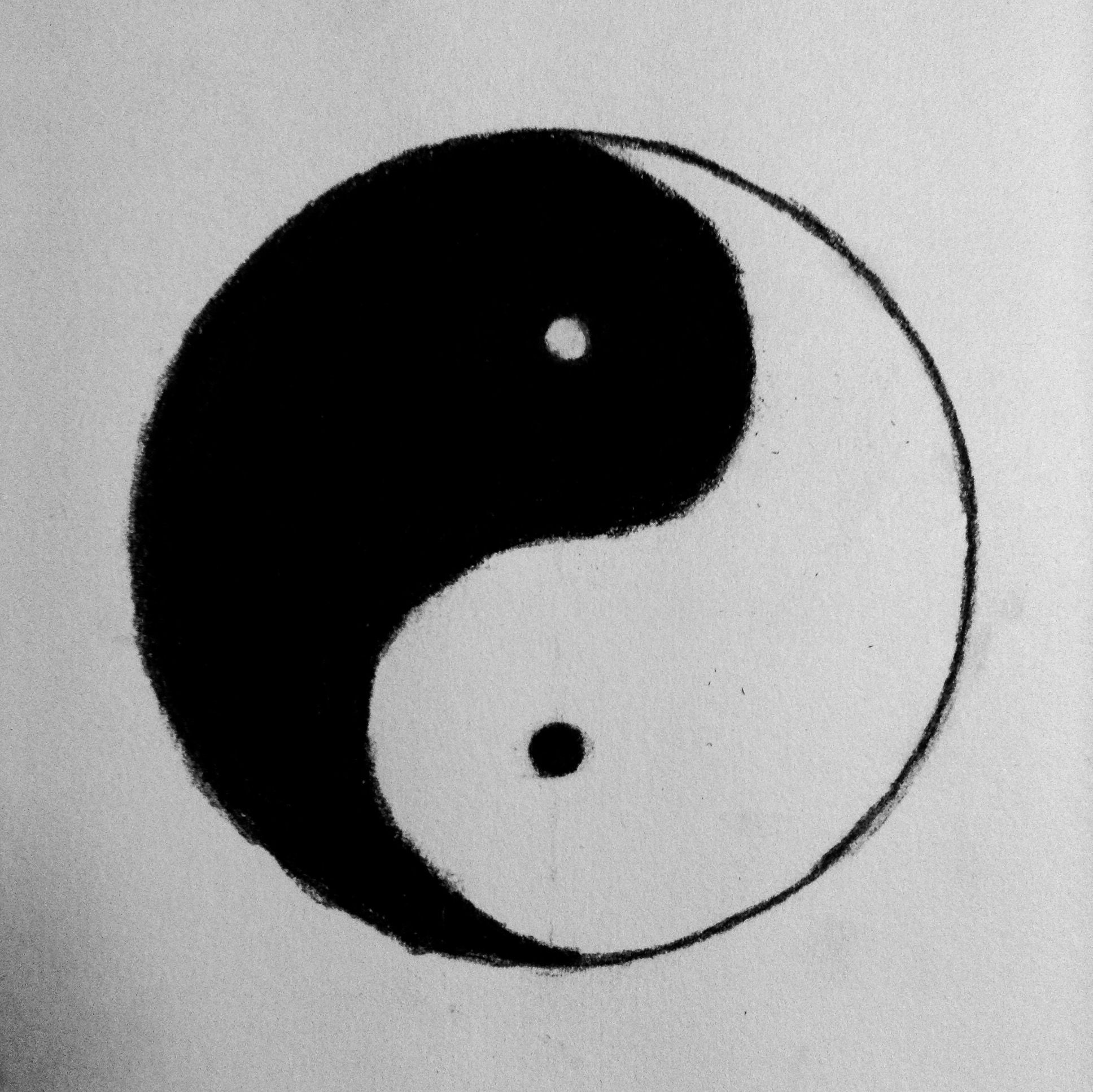 1936x1935 Yin Yang Simple Charcoal Drawing My Own Creations Yin Yang