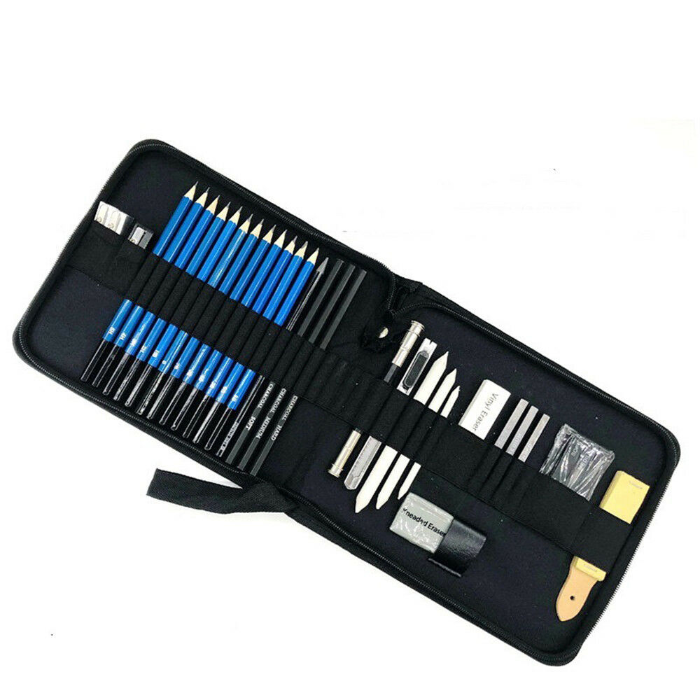 1000x1000 pro sketching drawing art pencil set student graphite charcoal