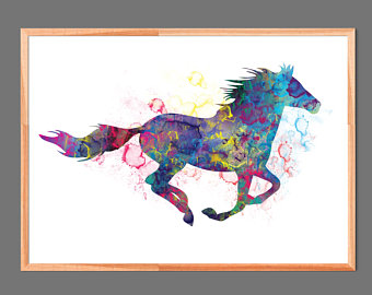 340x270 Horse Drawing Etsy