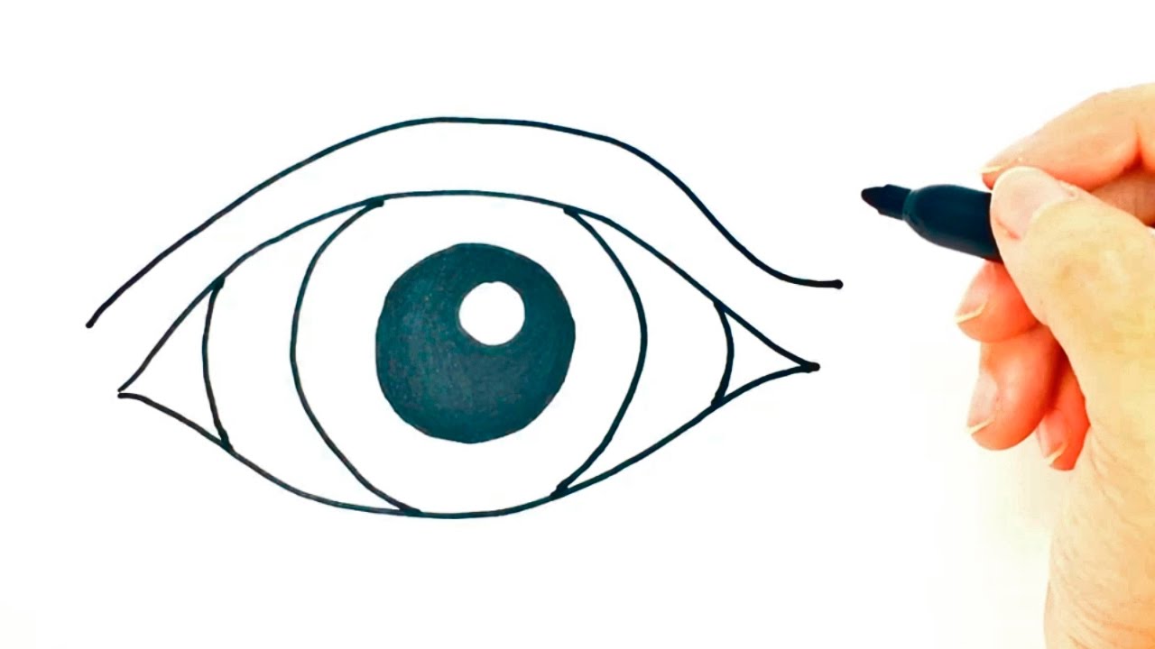 1280x720 how to draw an eye easily eye easy draw tutorial