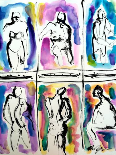 375x500 Gesture Drawing Paintings For Sale Saatchi Art
