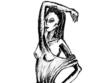 340x270 Vintage Fashion Sketch Etsy