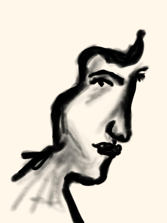 675x900 Woman In Profile Drawing