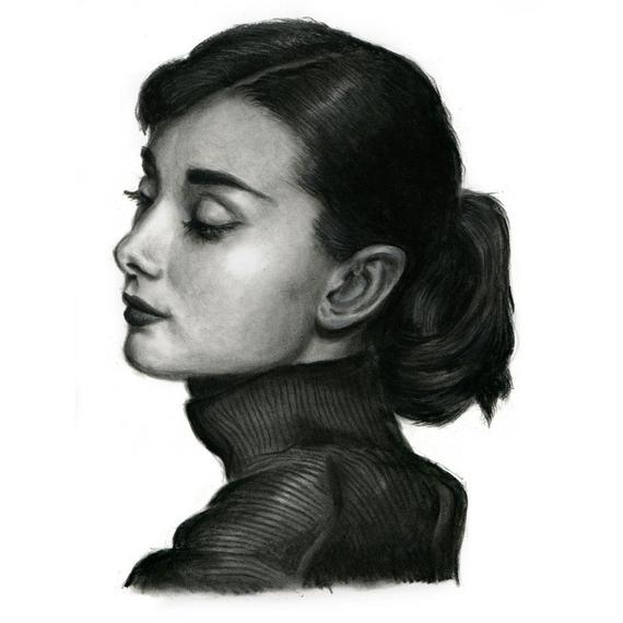 570x570 Charcoal Portrait Etsy