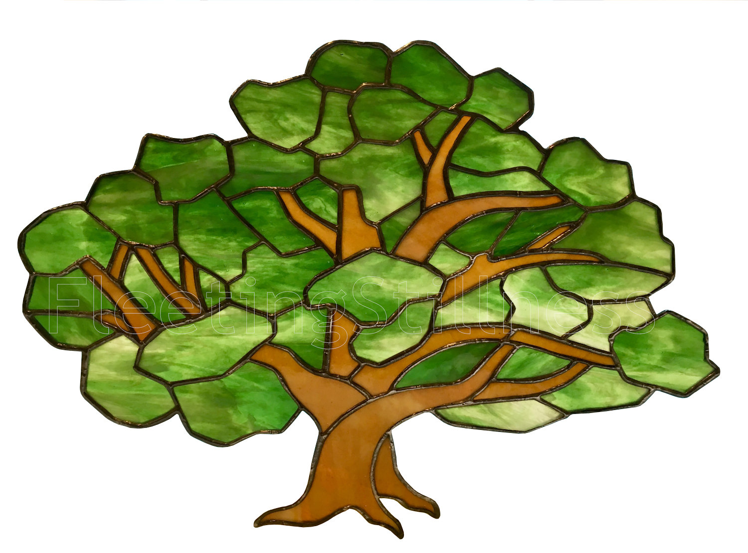 1500x1110 tree of life stain glass custom stained glass window panel oak etsy