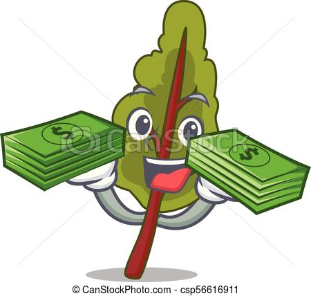450x428 With Money Bag Chard Mascot Cartoon Style Vector Illustration