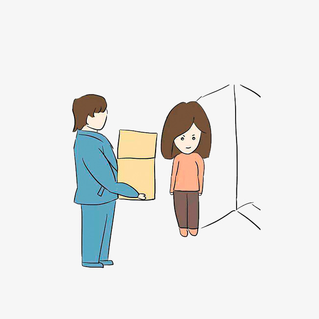 650x651 In Charge Of Door To Door Delivery, Cargo Carrier, Cartoon Drawing