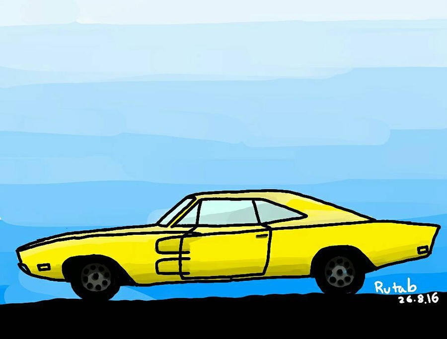 900x683 Dodge Charger Drawing
